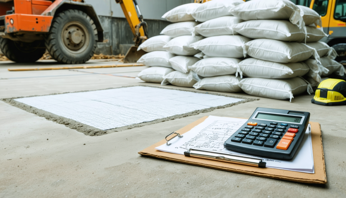 découvrez combien de sacs de béton prêt à l'emploi sont nécessaires pour couvrir 1 m² grâce à notre calcul précis et notre tableau récapitulatif pratique.